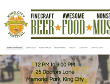 Tablet Screenshot of kingcraftbeerandfood.com